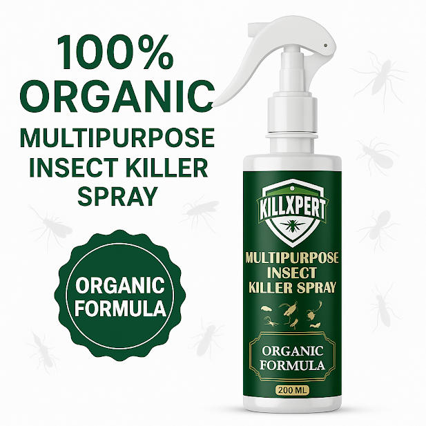 Killxpert Herbal Cockroach & Housefly Repellent Spray 100ml Each | Natural Insect Killer Combo | Safe, Non-Toxic, Eco-Friendly Spray for Home & Kitchen