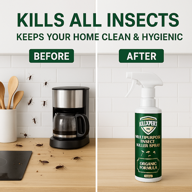 Killxpert Herbal Multipurpose Insect Repellent Spray 200ml (Pack of 3) | Organic & Non-Toxic Pest Control for Mosquitoes, Ants, Cockroaches & Flies | Safe for Home & Pets