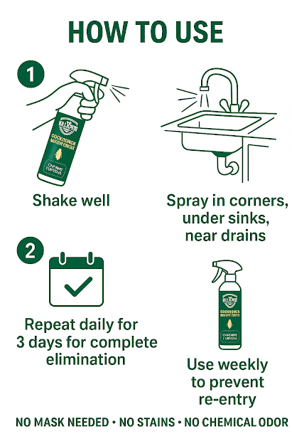 Killxpert Herbal Cockroach Repellent Spray 200ml | Natural & Non-Toxic Insect Killer for Home, Kitchen & Bathroom | Safe for Kids, Pets & Environment