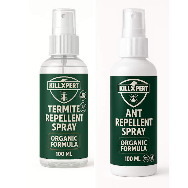 Killxpert Herbal Termite & Ant Repellent Spray Combo 100ml Each | Natural Insect Killer for Termites & Ants | Non-Toxic, Safe for Kids, Pets & Environment