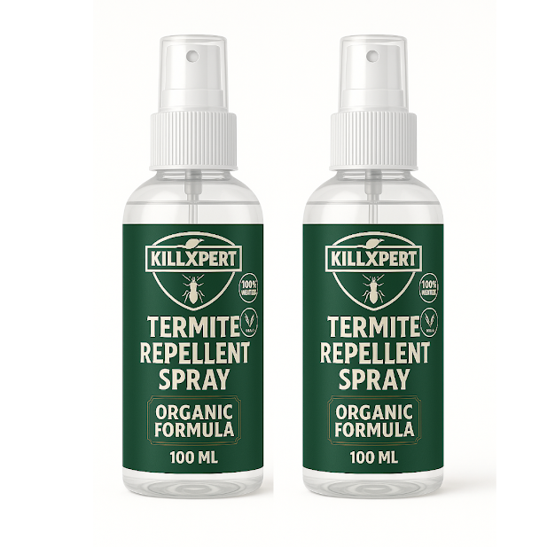 Killxpert Herbal Termite Repellent Spray 100ml (Pack of 2) | Natural & Non-Toxic Anti-Termite Treatment for Wood, Furniture & Walls | Safe for Kids, Pets & Environment